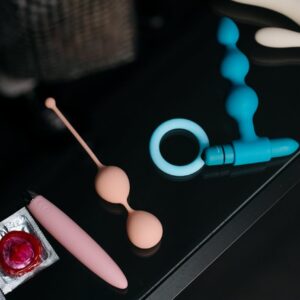 Assorted anal sex toys for both men and women.